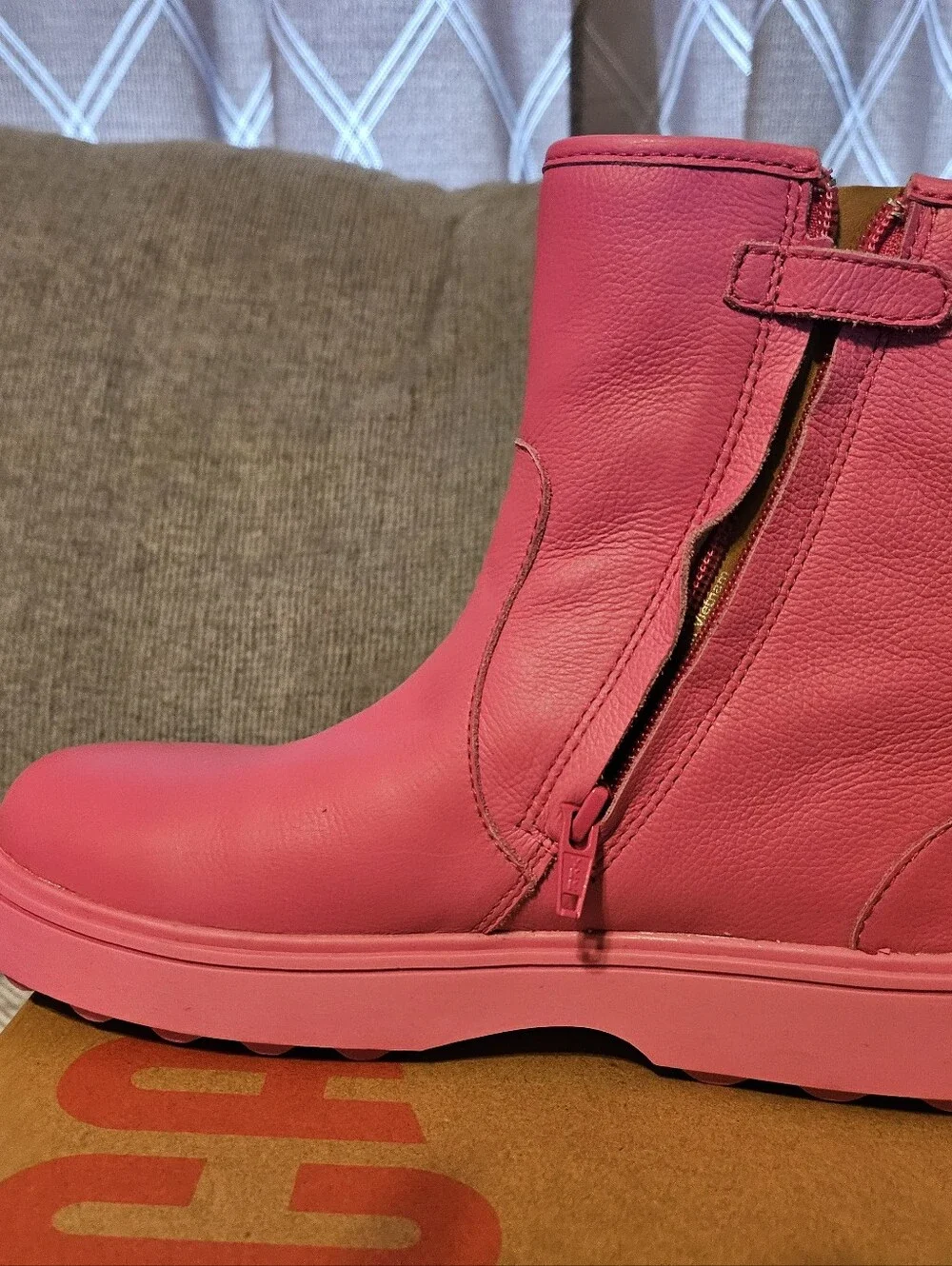 Camper Hot Pink Leather Ankle Boot
